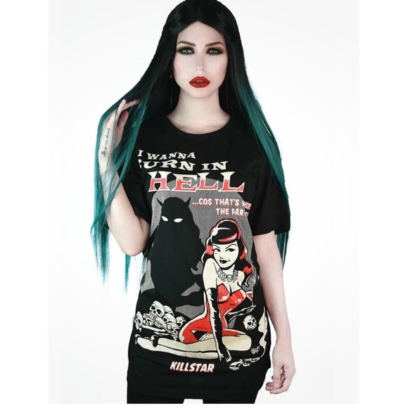 Killstar X Vince Ray Gothic Goth Occult Vintage Unisex T-Shirt - She Devil Small - Picture 2 of 5